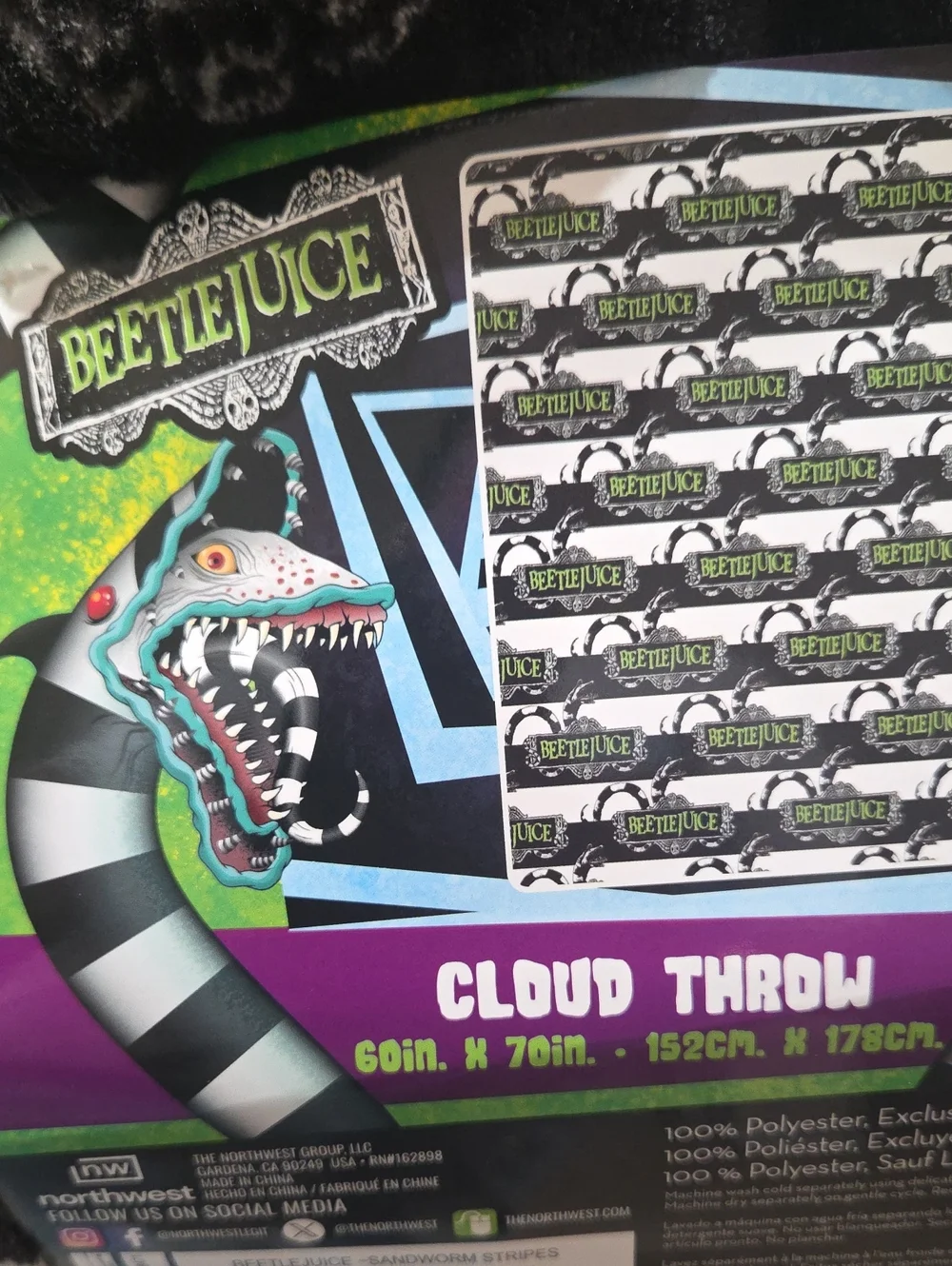 Beetlejuice Throw Blanket